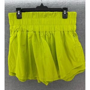 Free People FP Movement Women XL Way Home Skort Activewear High Waist Neon Green